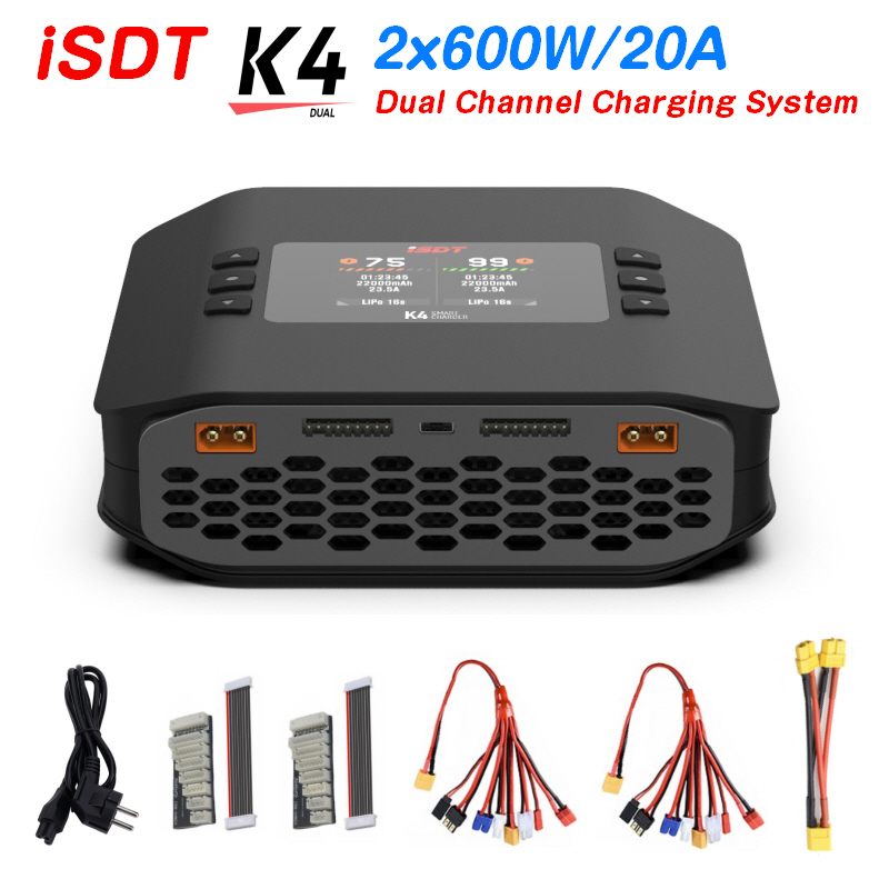 Зарядное устройство ISDT K4 1~ – обзор и цена Isdt K4 Dual Lipo Charger