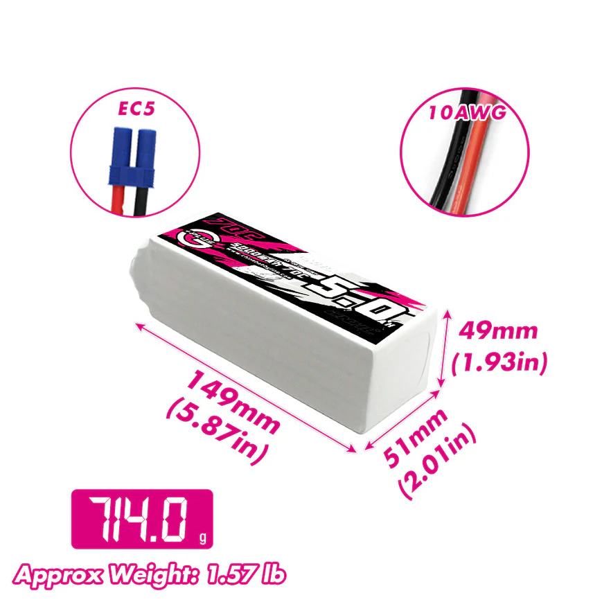 Аккумулятор CNHL Lipo 6S 22,2  – обзор и цена 6S Lipo Battery 22.2V 5000Mah