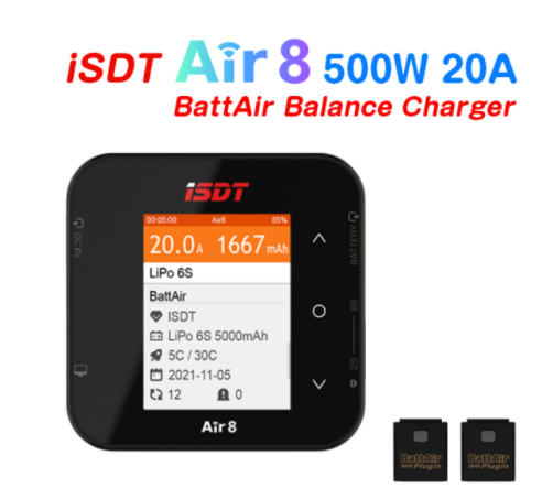 ISDT Air8 500W 20A 2-8S /Q8 MA – обзор и цена Isdt Air8 8S Lipo Charger