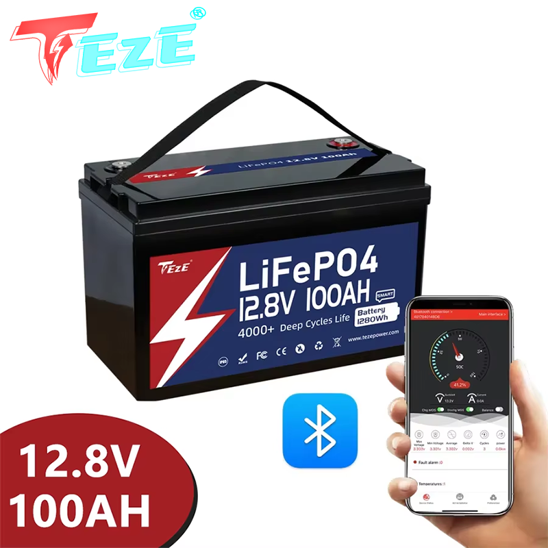 8000 циклов 12 В 24 В Lifepo4  – обзор и цена Lifepo4 12V 100Ah Bms Bluetooth