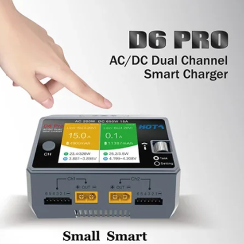 HOTA D6 Pro 200W AC 650W DC Дв – обзор и цена Hota D6 Pro Dual Lipo Charger