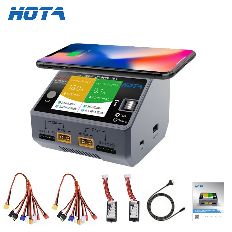 Умное зарядное устройство Hota – обзор и цена Hota D6 Pro Dual Lipo Charger