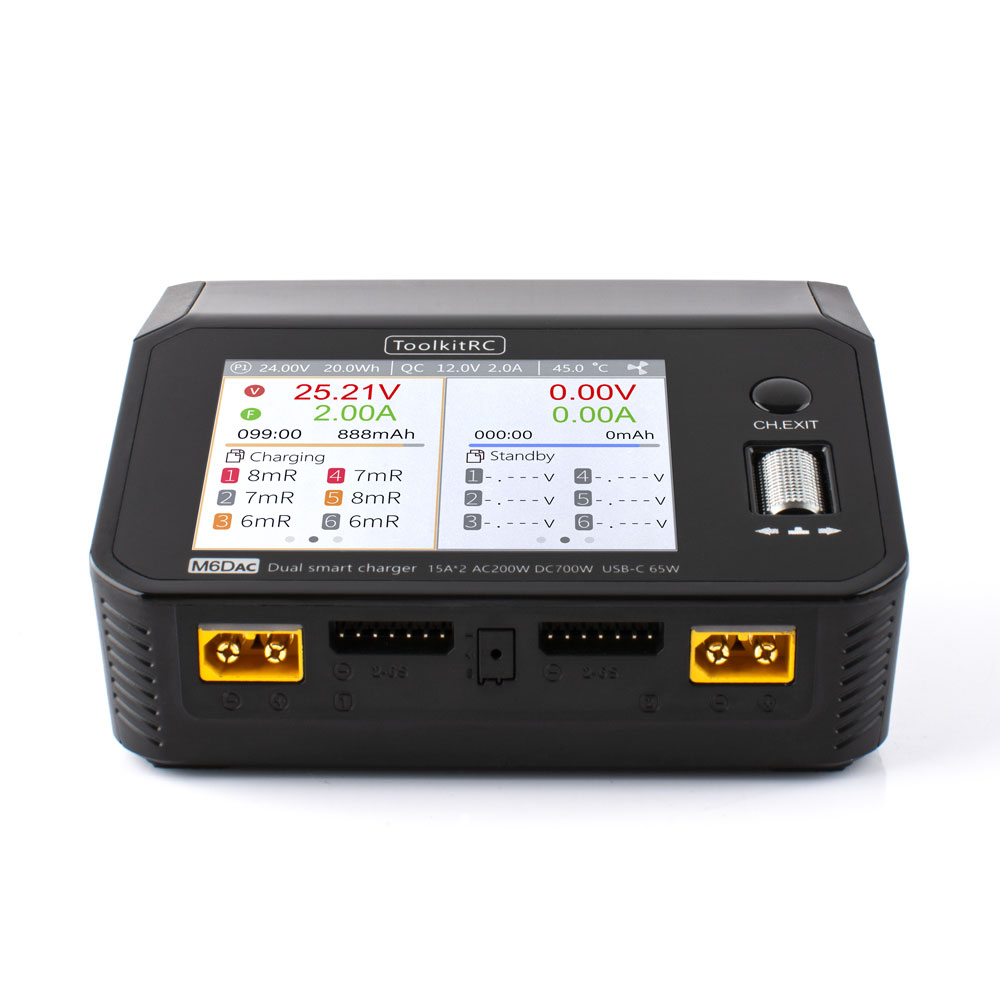 ToolkitRC M6DAC AC 200 Вт пост – обзор и цена Toolkitrc M6Dac Smart Charger