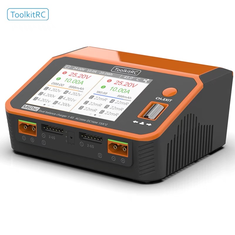 ToolkitRC M6DAC 350 Вт X 2 USB – обзор и цена Toolkitrc M6Dac Smart Charger