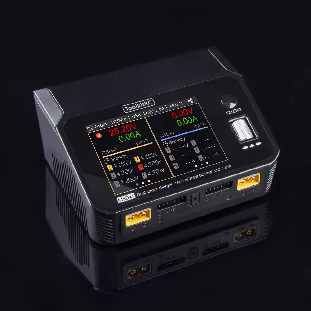 ToolkitRC M6DAC 350 Вт X 2 USB – обзор и цена Toolkitrc M6Dac Smart Charger