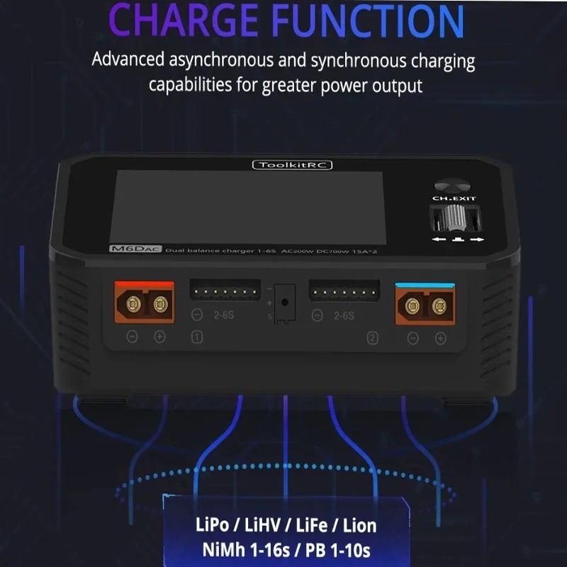 Зарядное устройство ToolkitRC  – обзор и цена Toolkitrc M6Dac Smart Charger