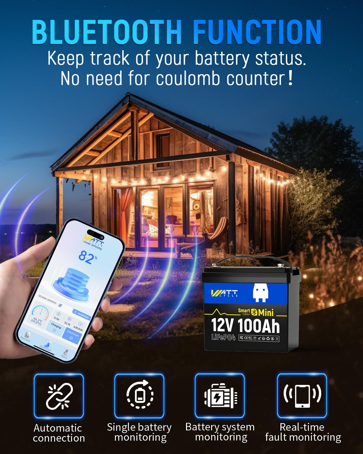 12В 100Ач мини-аккумулятор LiF – обзор и цена Lifepo4 12V 100Ah Bms Bluetooth