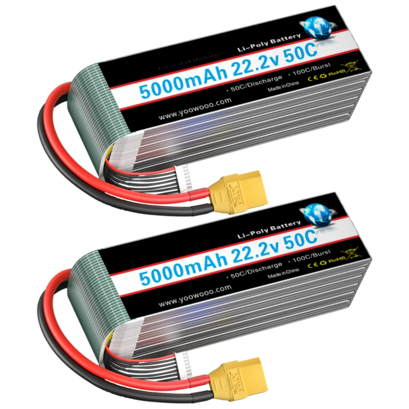 2 шт. LiPo аккумуляторы HRB 22 – обзор и цена 6S Lipo Battery 22.2V 5000Mah
